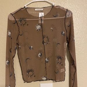 NWT Mesh Long Sleeve Top
